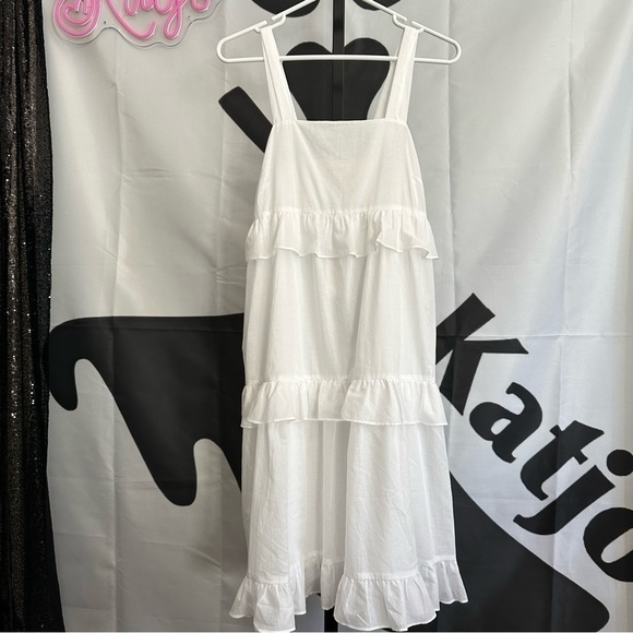 L’AGENCE  White Cotton Tiered Ruffled Sundress Size XS - Picture 7 of 16
